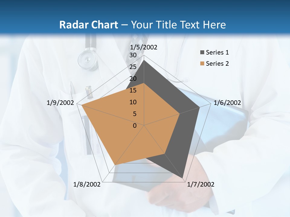 A Doctor Holding A Folder With A Stethoscope On It PowerPoint Template