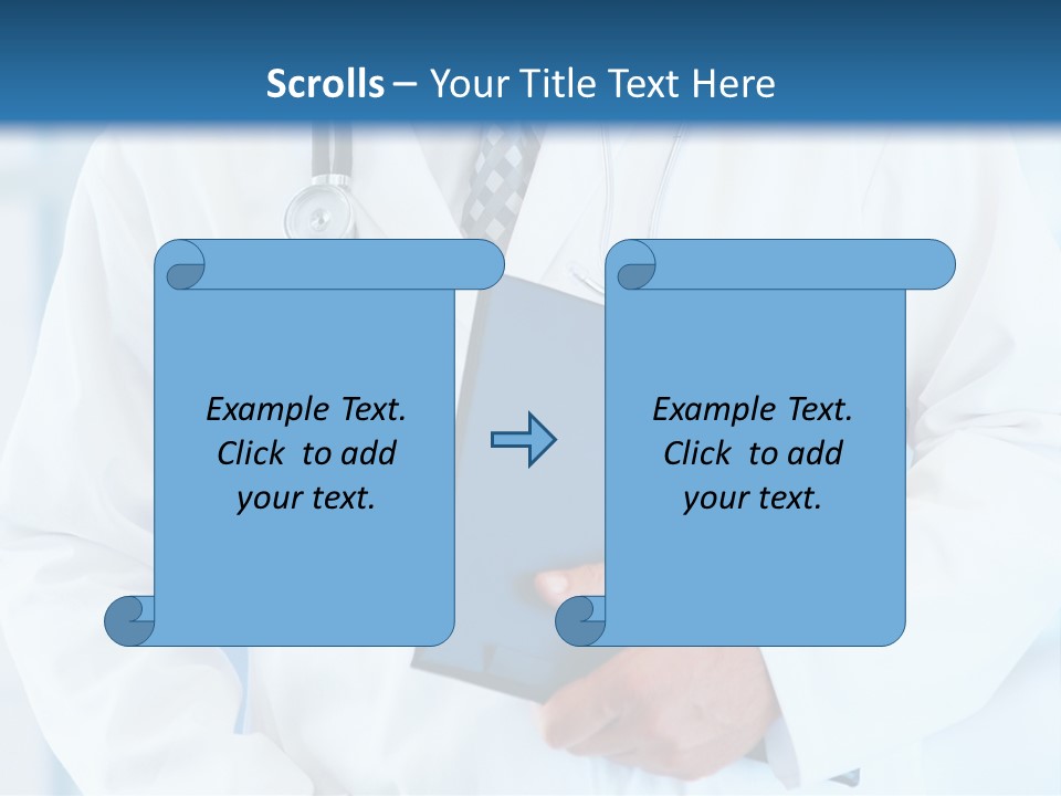 A Doctor Holding A Folder With A Stethoscope On It PowerPoint Template