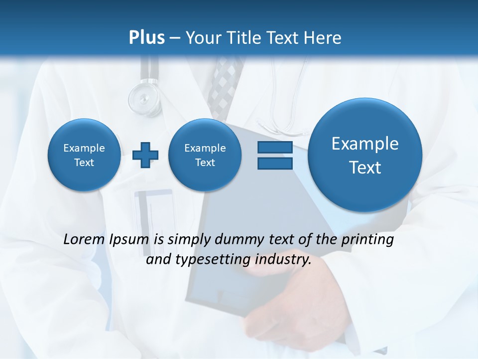 A Doctor Holding A Folder With A Stethoscope On It PowerPoint Template