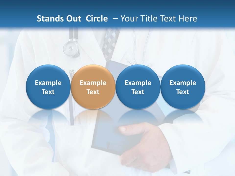 A Doctor Holding A Folder With A Stethoscope On It PowerPoint Template