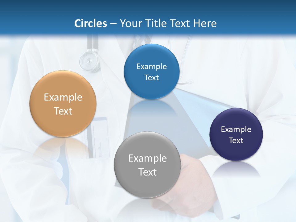 A Doctor Holding A Folder With A Stethoscope On It PowerPoint Template
