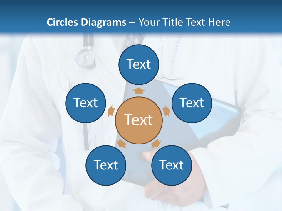 A Doctor Holding A Folder With A Stethoscope On It PowerPoint Template