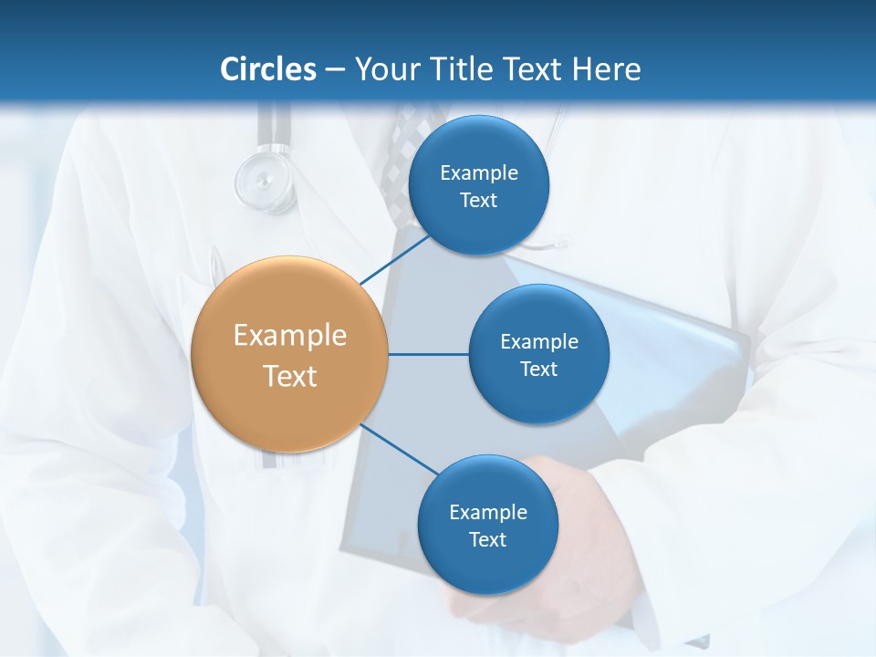 A Doctor Holding A Folder With A Stethoscope On It PowerPoint Template