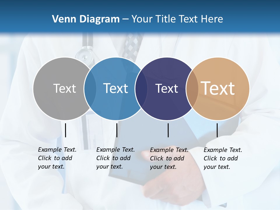 A Doctor Holding A Folder With A Stethoscope On It PowerPoint Template