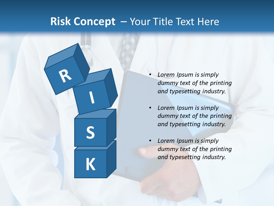 A Doctor Holding A Folder With A Stethoscope On It PowerPoint Template