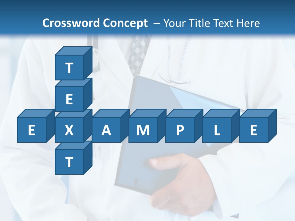 A Doctor Holding A Folder With A Stethoscope On It PowerPoint Template
