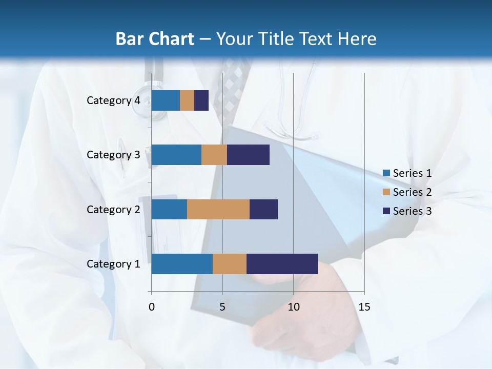 A Doctor Holding A Folder With A Stethoscope On It PowerPoint Template