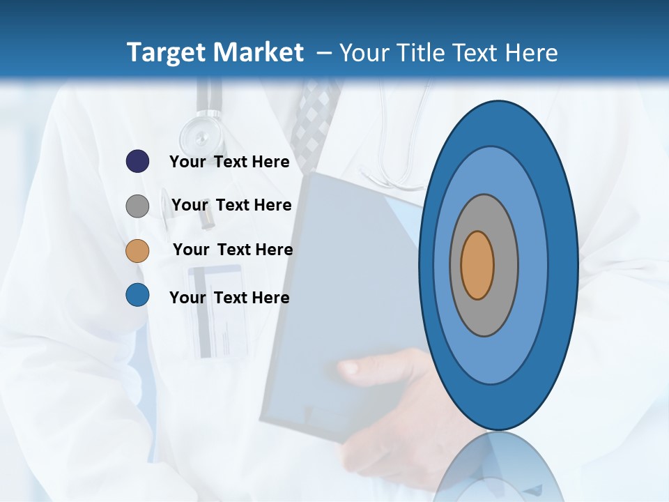 A Doctor Holding A Folder With A Stethoscope On It PowerPoint Template