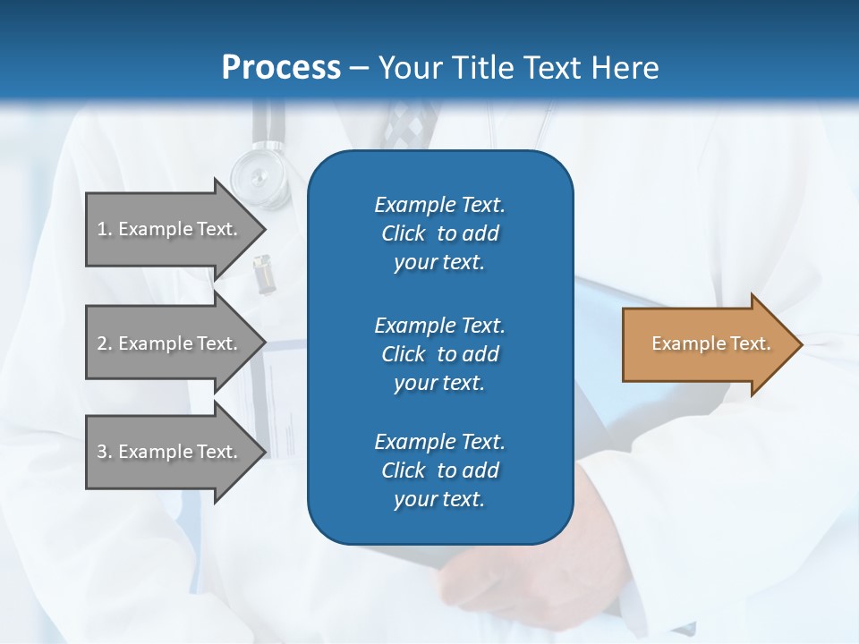 A Doctor Holding A Folder With A Stethoscope On It PowerPoint Template