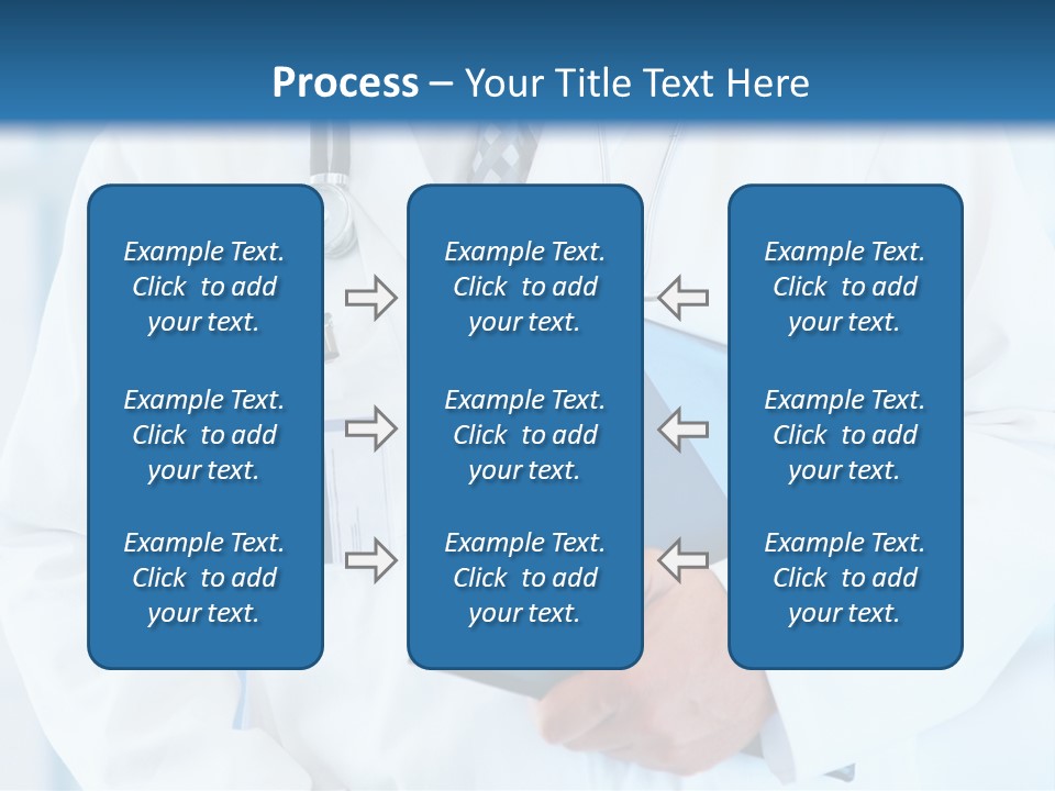 A Doctor Holding A Folder With A Stethoscope On It PowerPoint Template