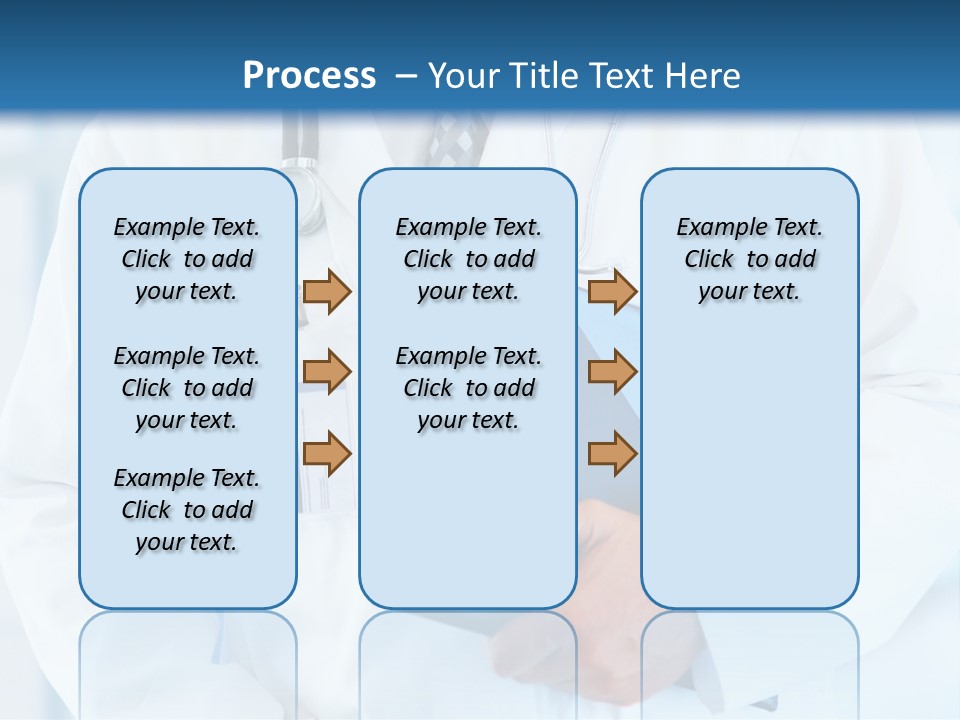 A Doctor Holding A Folder With A Stethoscope On It PowerPoint Template