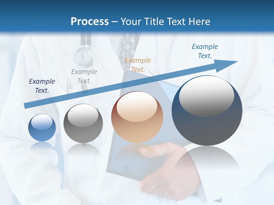 A Doctor Holding A Folder With A Stethoscope On It PowerPoint Template