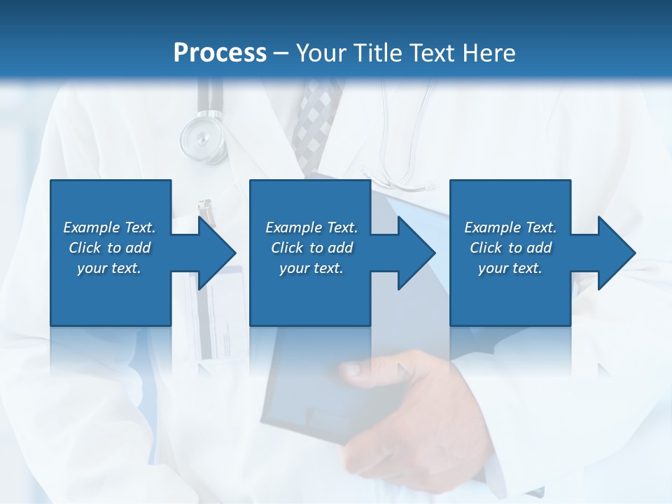 A Doctor Holding A Folder With A Stethoscope On It PowerPoint Template