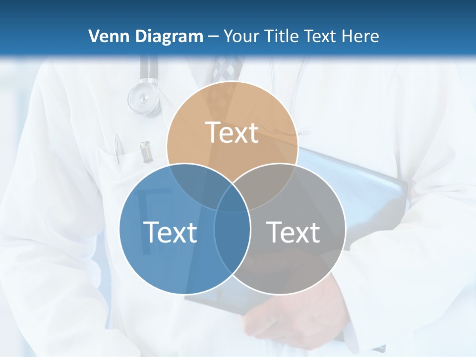 A Doctor Holding A Folder With A Stethoscope On It PowerPoint Template