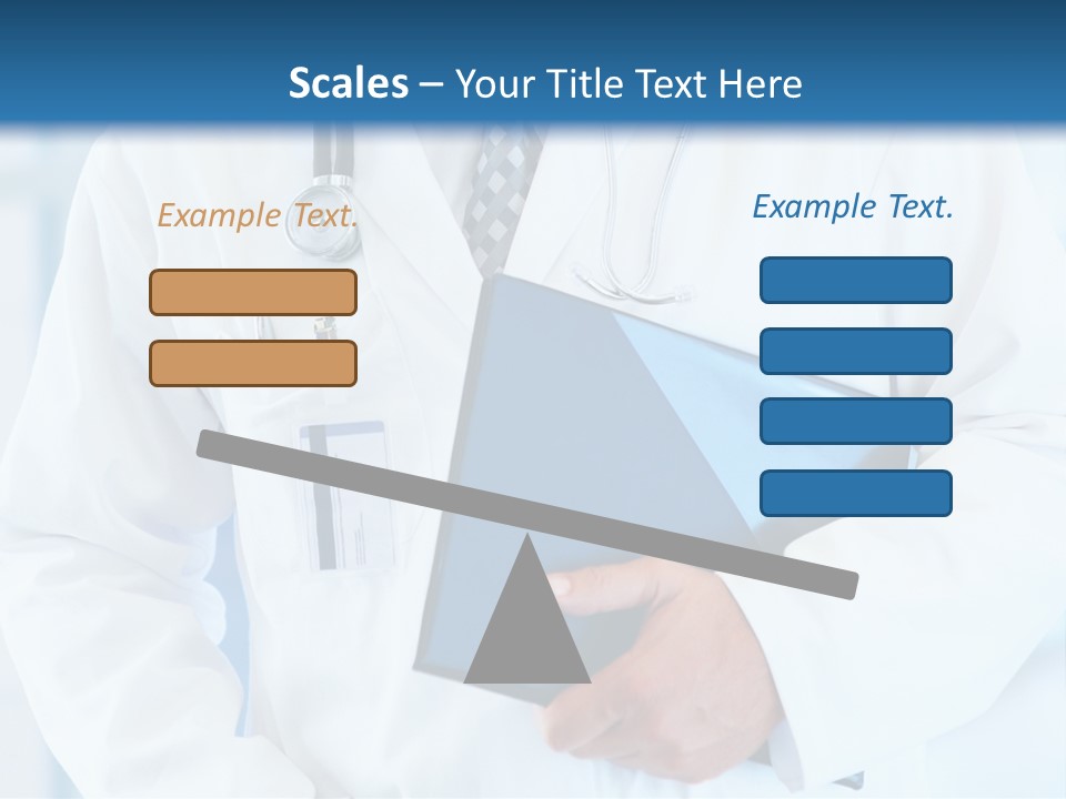 A Doctor Holding A Folder With A Stethoscope On It PowerPoint Template