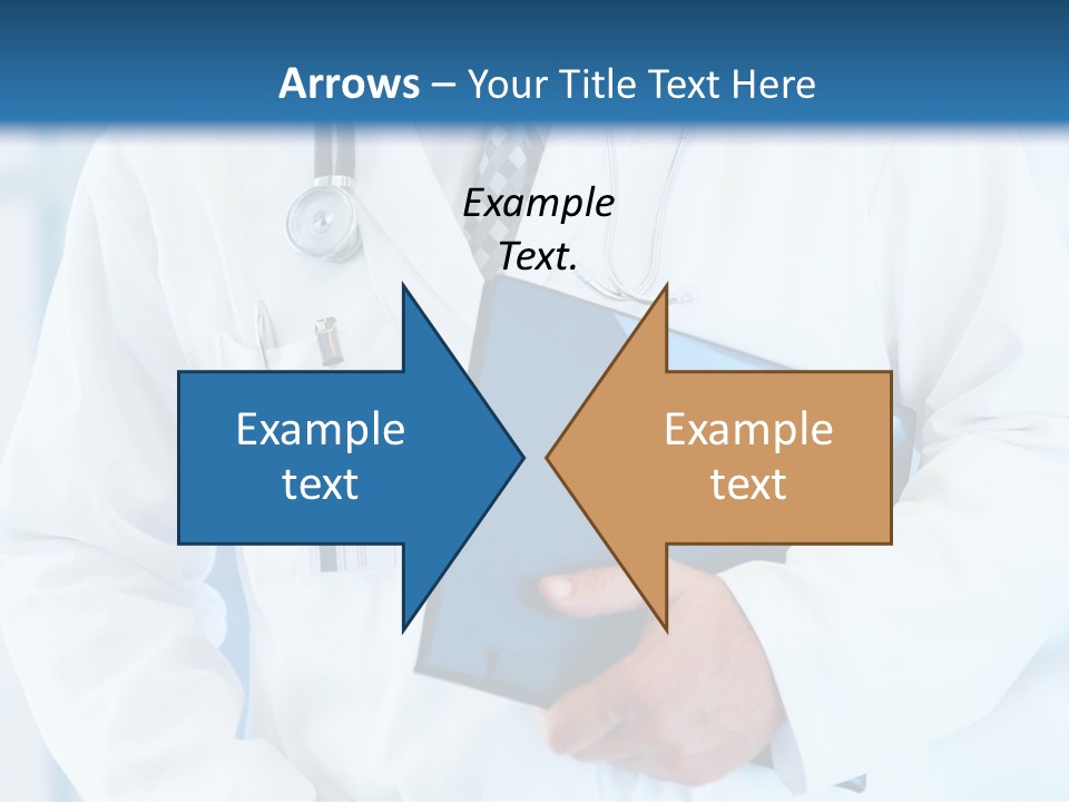 A Doctor Holding A Folder With A Stethoscope On It PowerPoint Template
