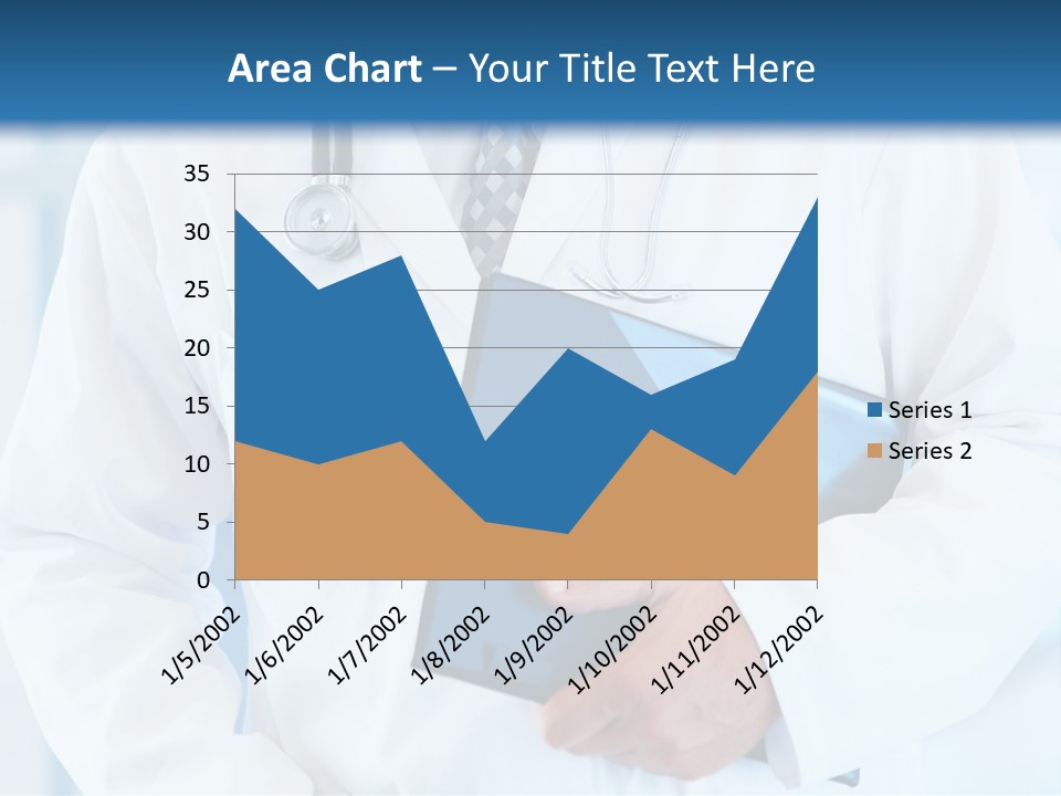 A Doctor Holding A Folder With A Stethoscope On It PowerPoint Template