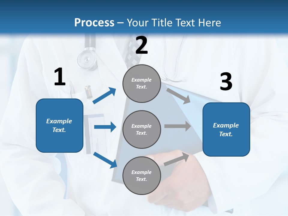 A Doctor Holding A Folder With A Stethoscope On It PowerPoint Template
