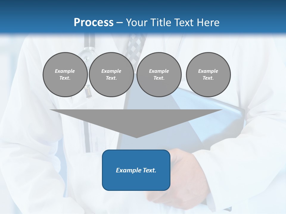 A Doctor Holding A Folder With A Stethoscope On It PowerPoint Template