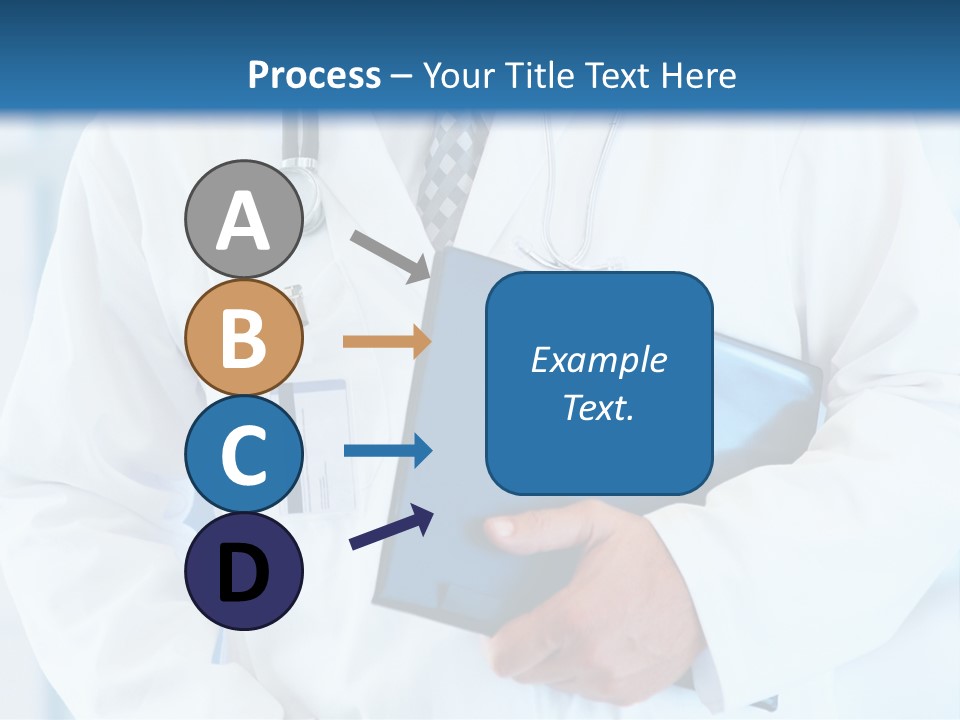 A Doctor Holding A Folder With A Stethoscope On It PowerPoint Template