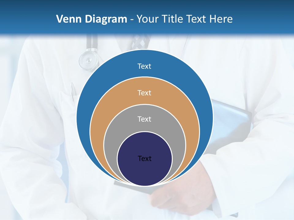 A Doctor Holding A Folder With A Stethoscope On It PowerPoint Template