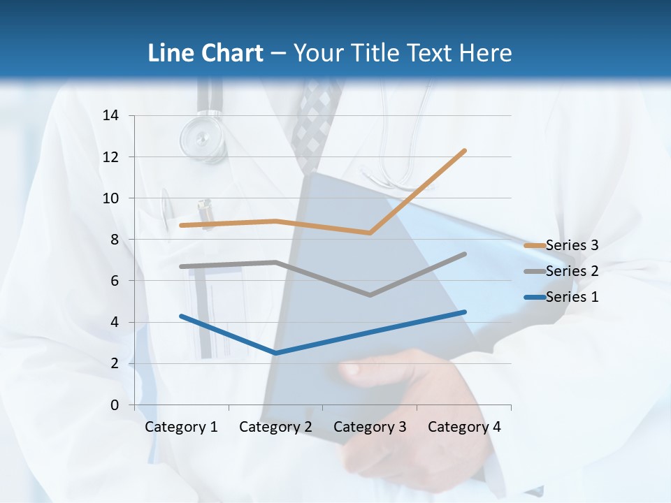 A Doctor Holding A Folder With A Stethoscope On It PowerPoint Template