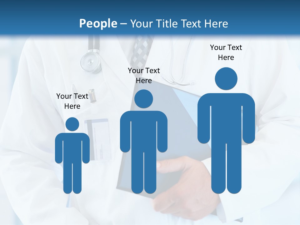 A Doctor Holding A Folder With A Stethoscope On It PowerPoint Template