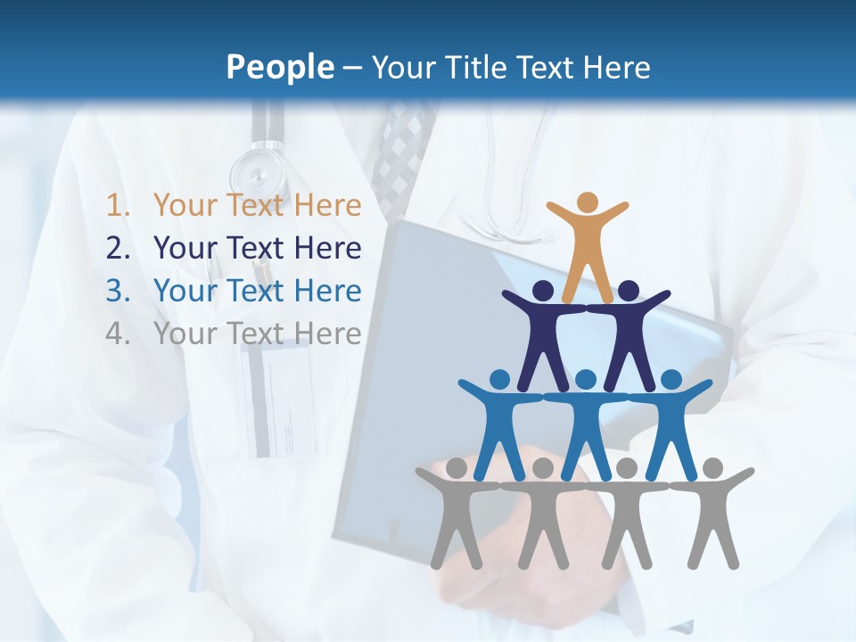 A Doctor Holding A Folder With A Stethoscope On It PowerPoint Template