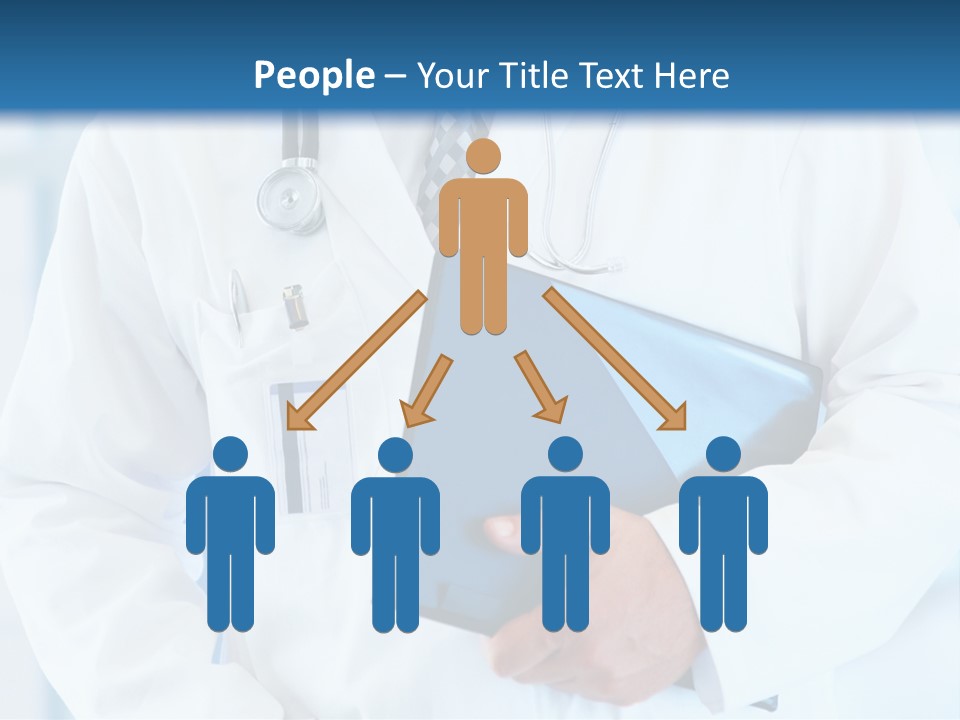 A Doctor Holding A Folder With A Stethoscope On It PowerPoint Template