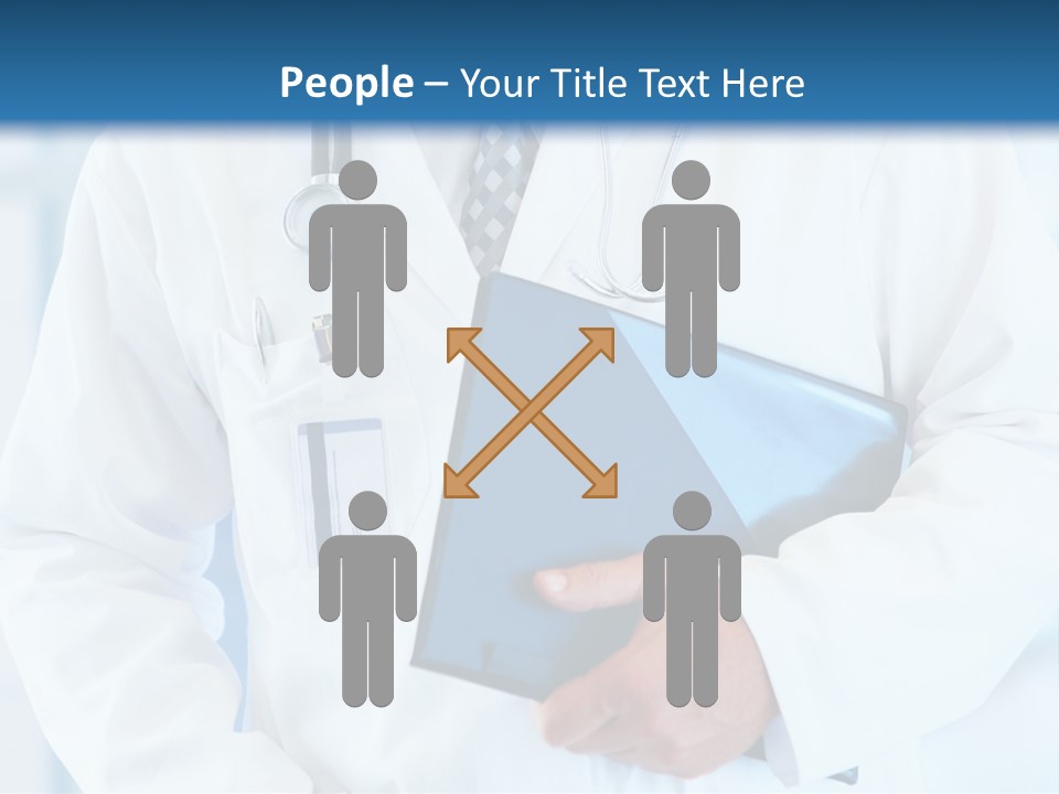 A Doctor Holding A Folder With A Stethoscope On It PowerPoint Template