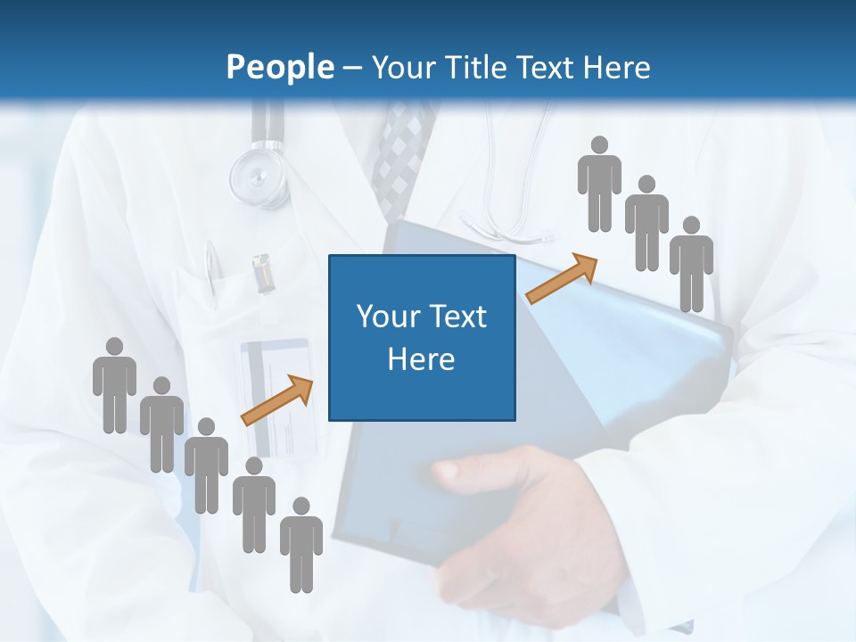 A Doctor Holding A Folder With A Stethoscope On It PowerPoint Template