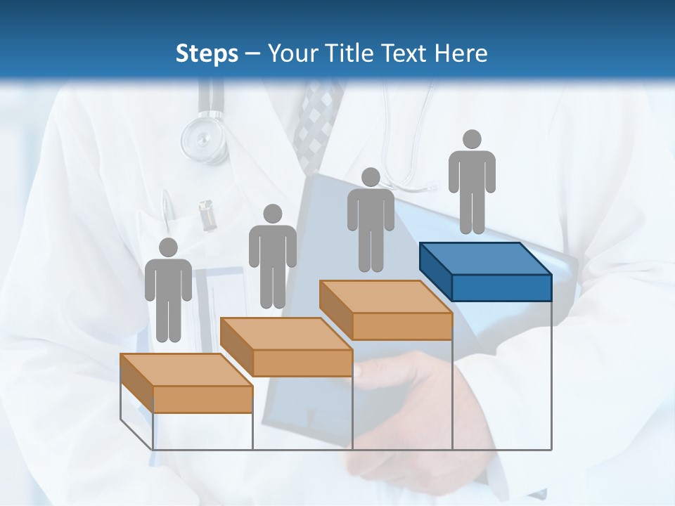 A Doctor Holding A Folder With A Stethoscope On It PowerPoint Template