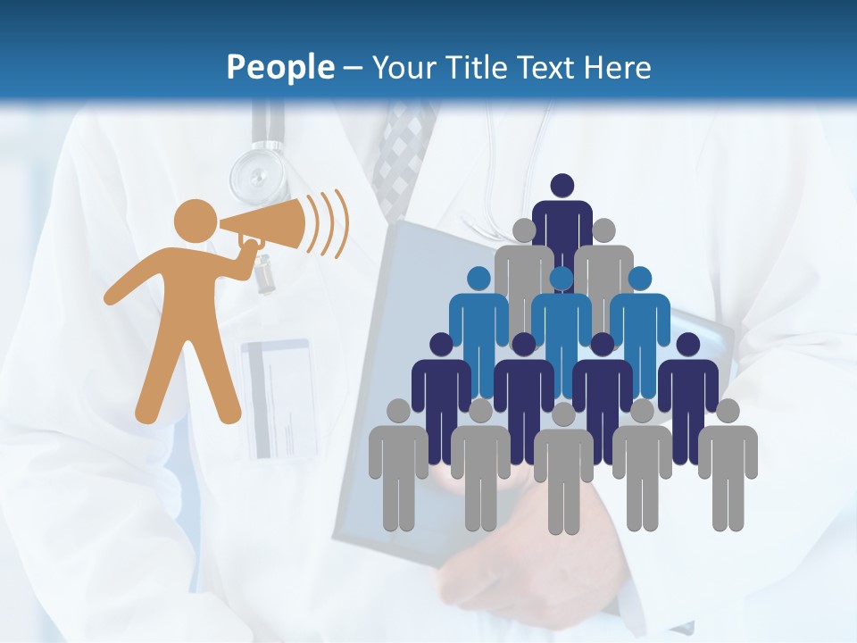 A Doctor Holding A Folder With A Stethoscope On It PowerPoint Template