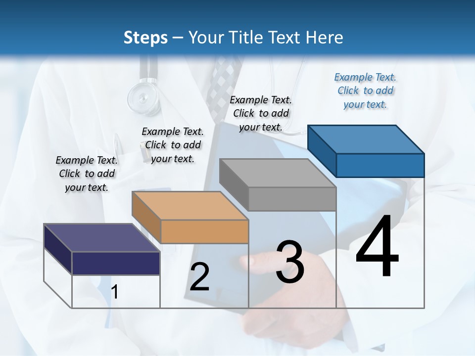 A Doctor Holding A Folder With A Stethoscope On It PowerPoint Template