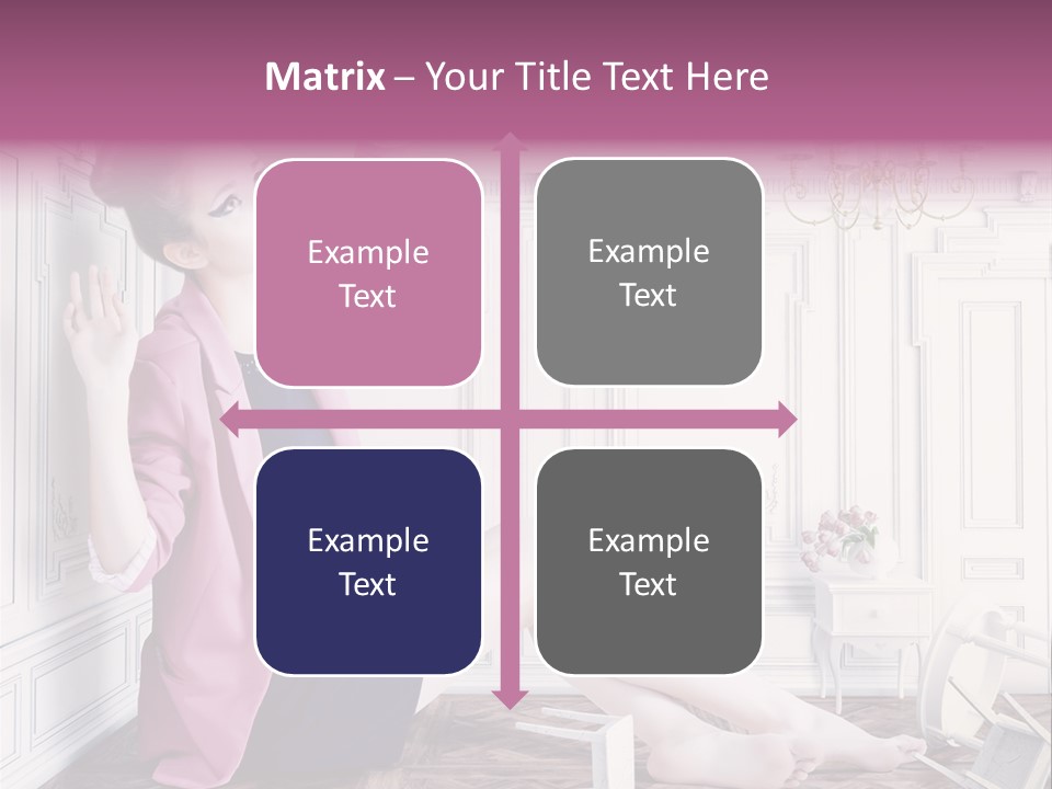 A Woman In A Pink Jacket Sitting On The Floor PowerPoint Template