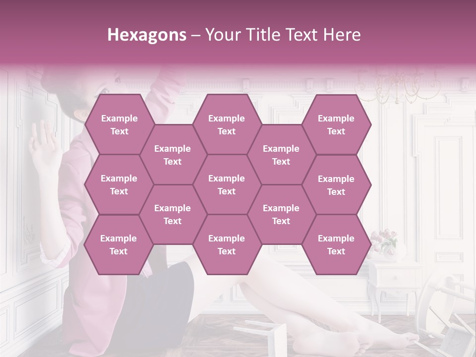 A Woman In A Pink Jacket Sitting On The Floor PowerPoint Template