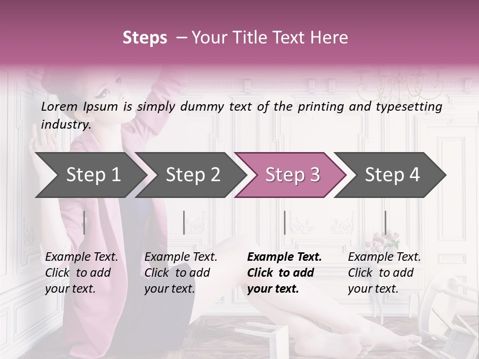 A Woman In A Pink Jacket Sitting On The Floor PowerPoint Template