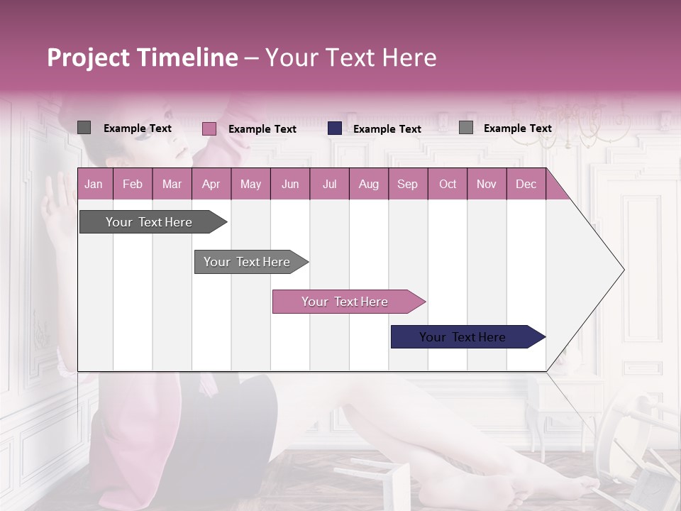 A Woman In A Pink Jacket Sitting On The Floor PowerPoint Template