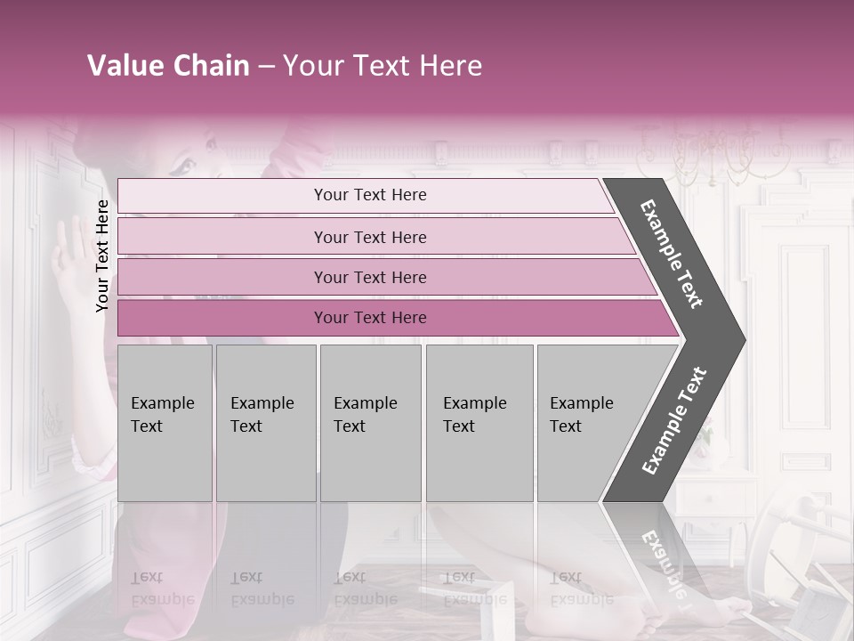 A Woman In A Pink Jacket Sitting On The Floor PowerPoint Template