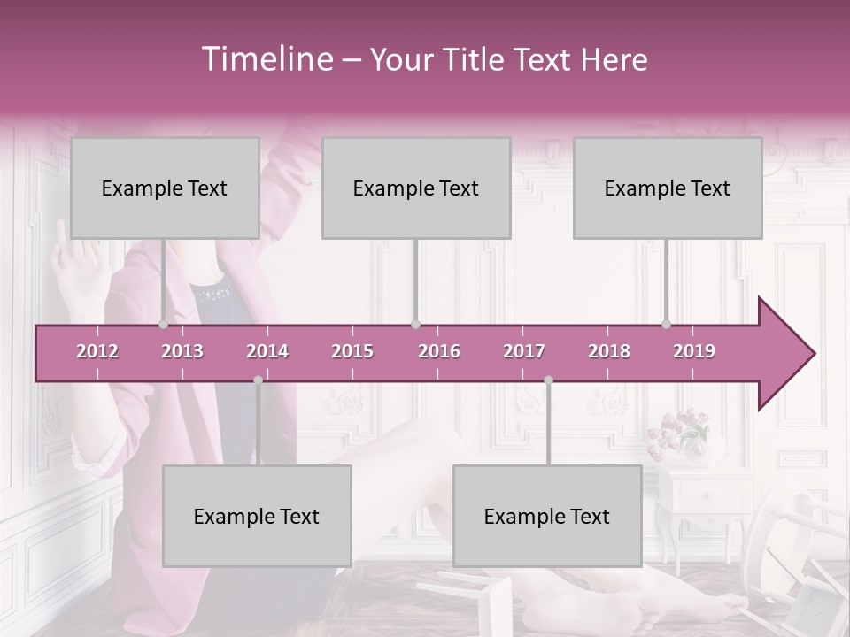 A Woman In A Pink Jacket Sitting On The Floor PowerPoint Template