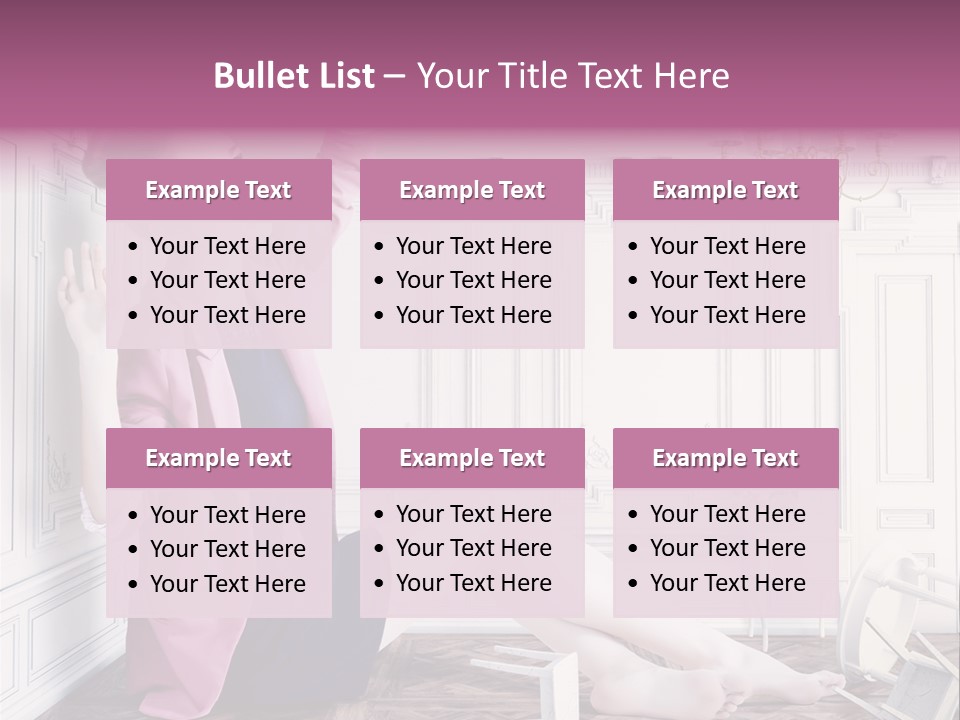 A Woman In A Pink Jacket Sitting On The Floor PowerPoint Template