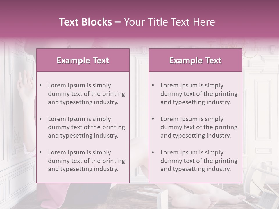A Woman In A Pink Jacket Sitting On The Floor PowerPoint Template