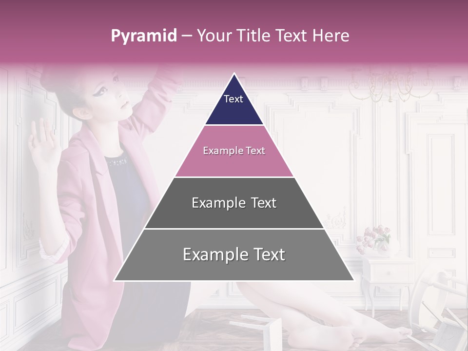 A Woman In A Pink Jacket Sitting On The Floor PowerPoint Template