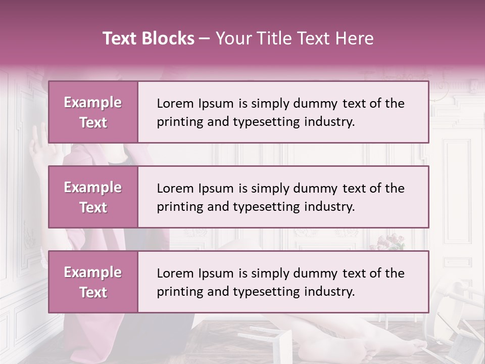 A Woman In A Pink Jacket Sitting On The Floor PowerPoint Template