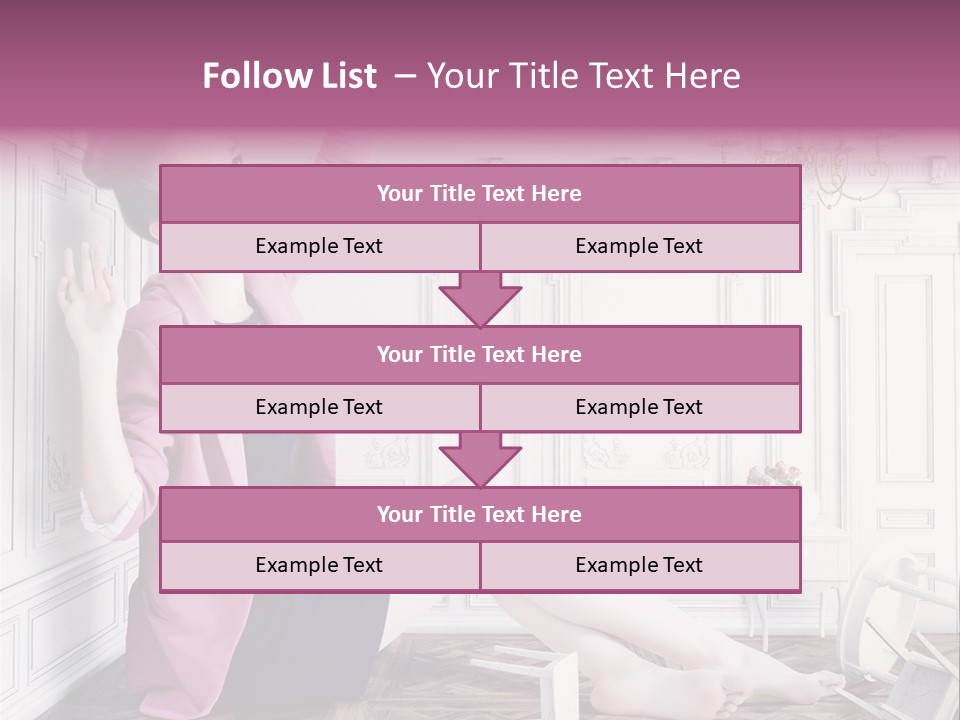 A Woman In A Pink Jacket Sitting On The Floor PowerPoint Template