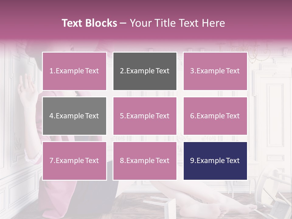 A Woman In A Pink Jacket Sitting On The Floor PowerPoint Template