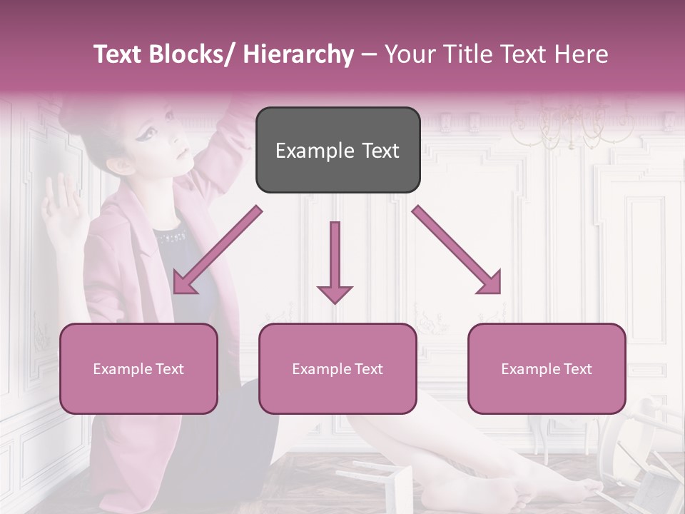 A Woman In A Pink Jacket Sitting On The Floor PowerPoint Template