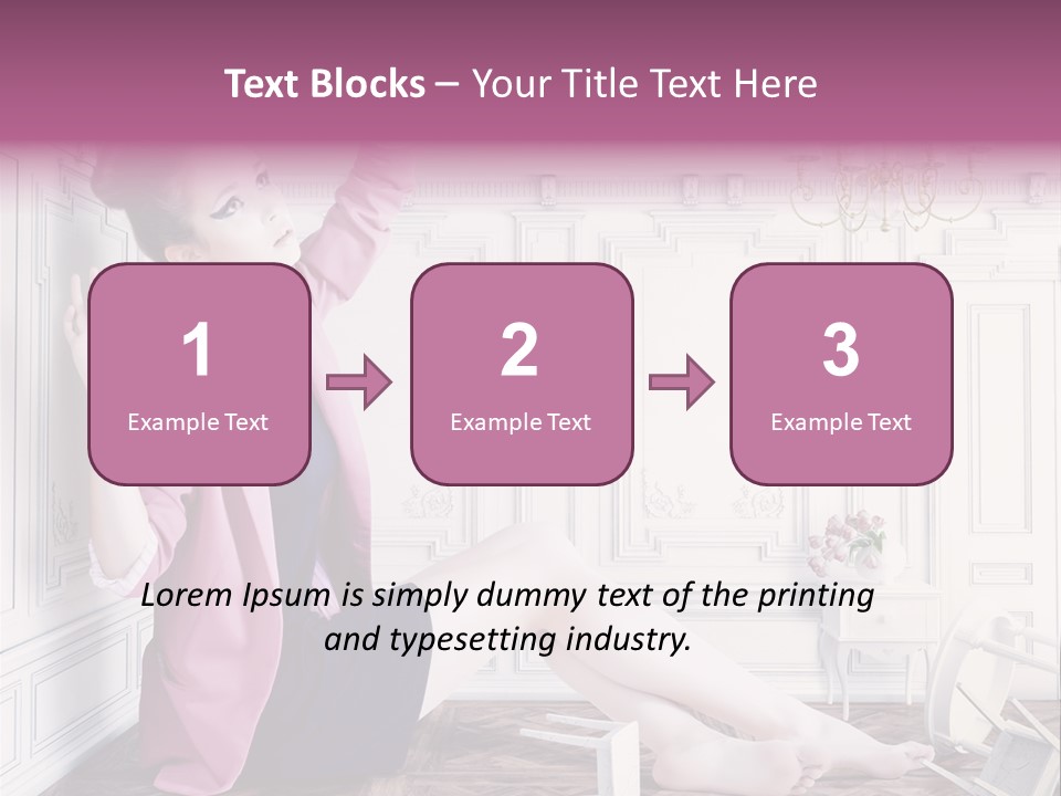 A Woman In A Pink Jacket Sitting On The Floor PowerPoint Template