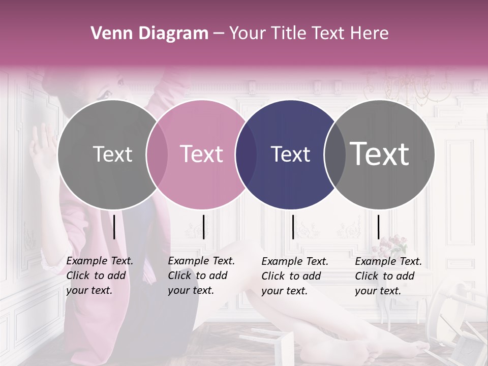 A Woman In A Pink Jacket Sitting On The Floor PowerPoint Template