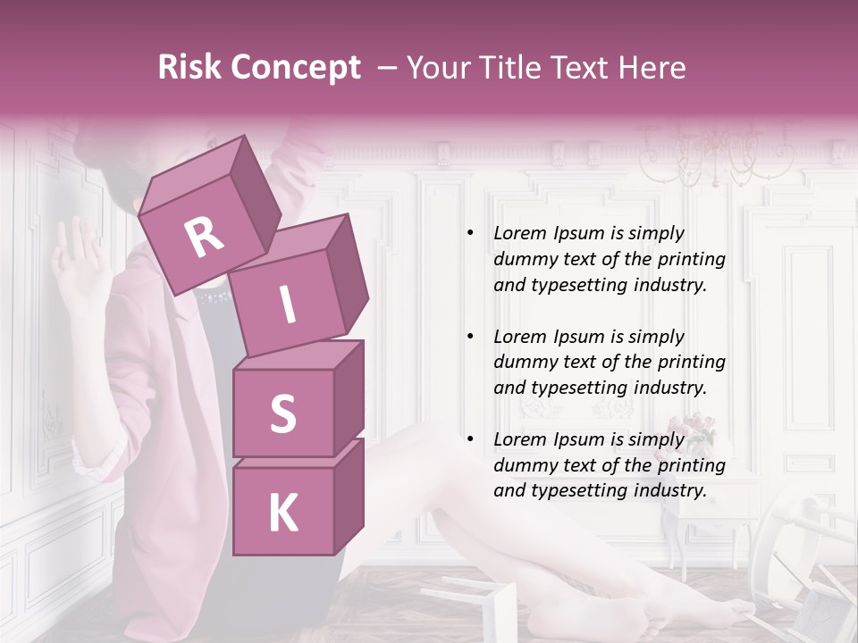 A Woman In A Pink Jacket Sitting On The Floor PowerPoint Template